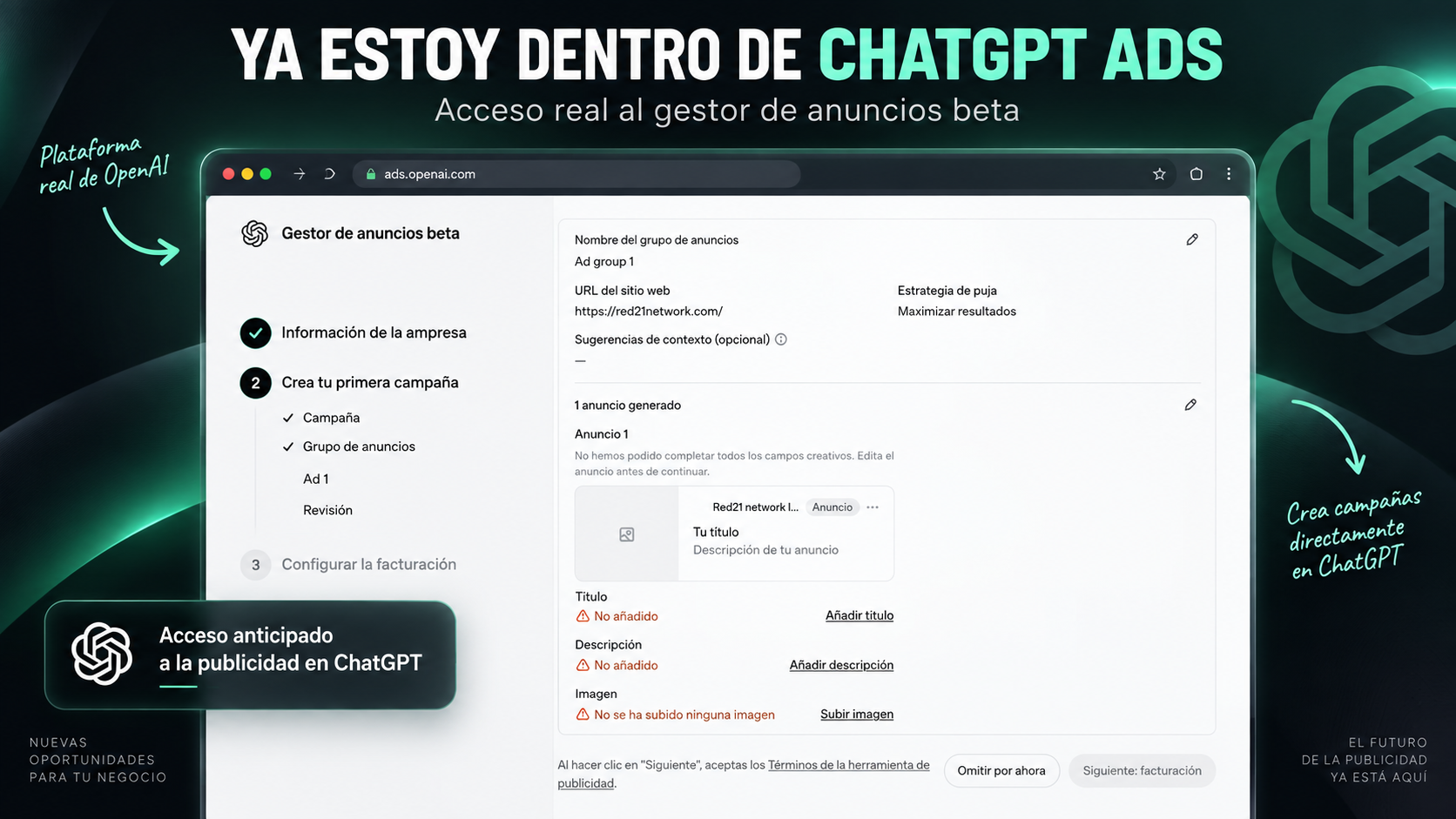 AQUÍ VA SCREENSHOT REAL DE CUENTA APROBADA