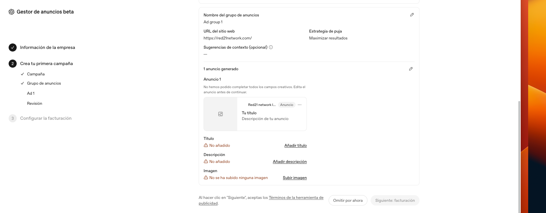 SCREENSHOT: CAMPAÑA
